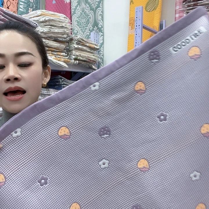 棉紫色小草莓纯棉