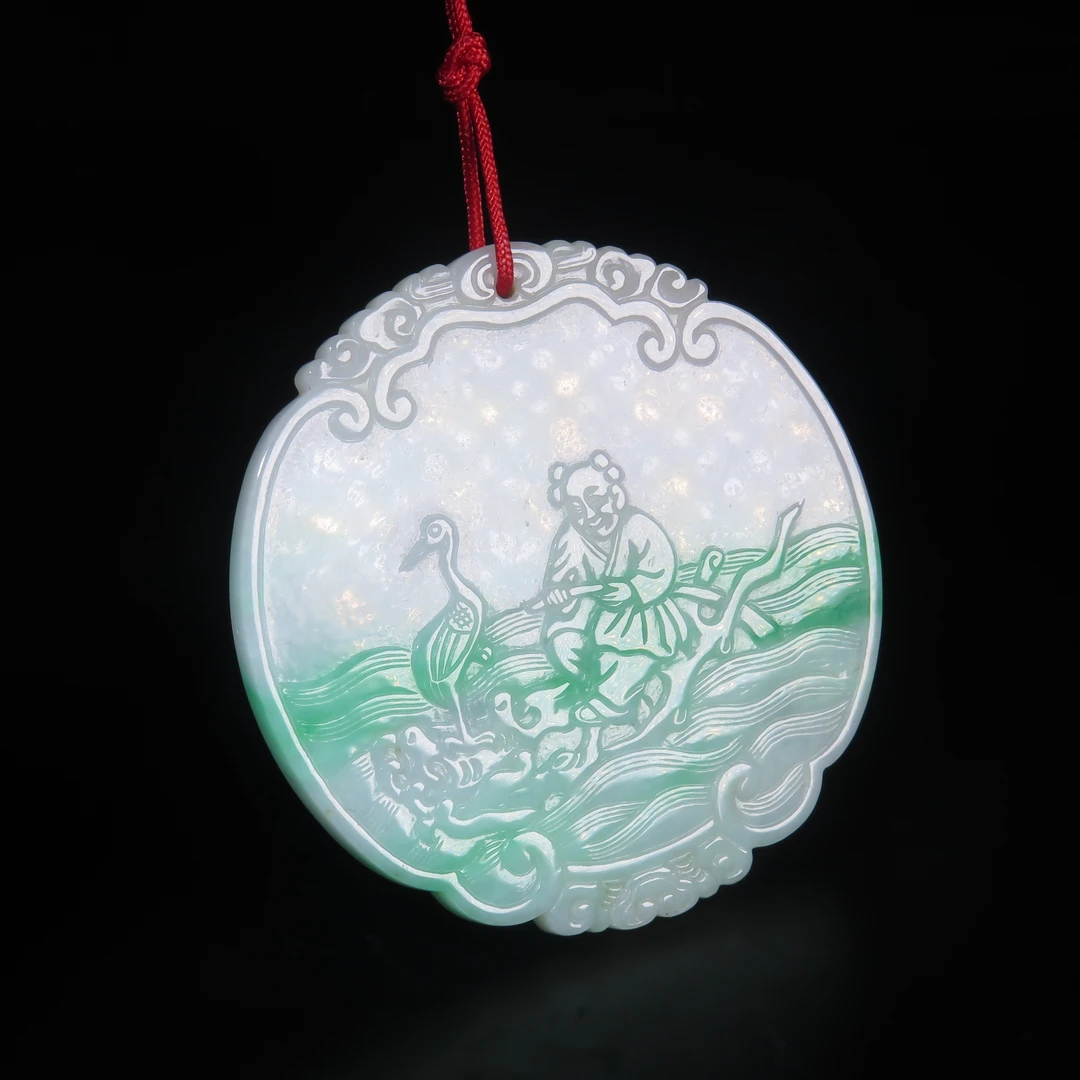 清代翡翠文人牌饰/MZ306371/翡翠/民族文物