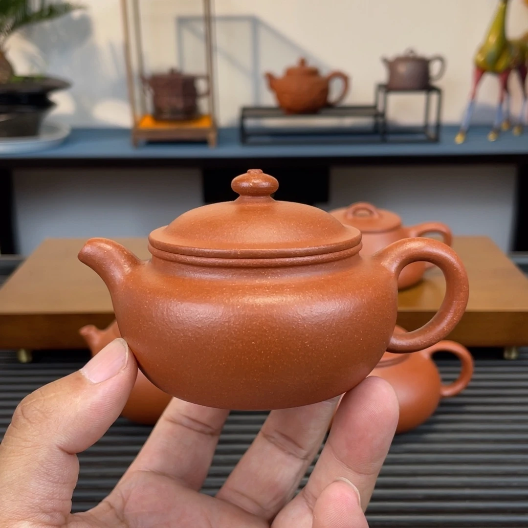 茶壶紫砂红降坡仿古160cc