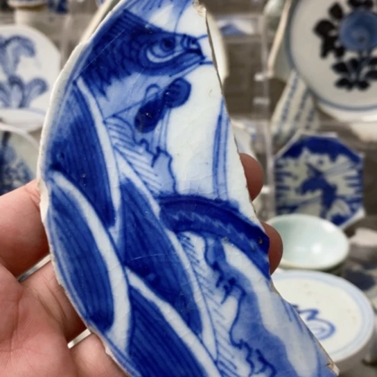 瓷片现代瓷器青花瓷片