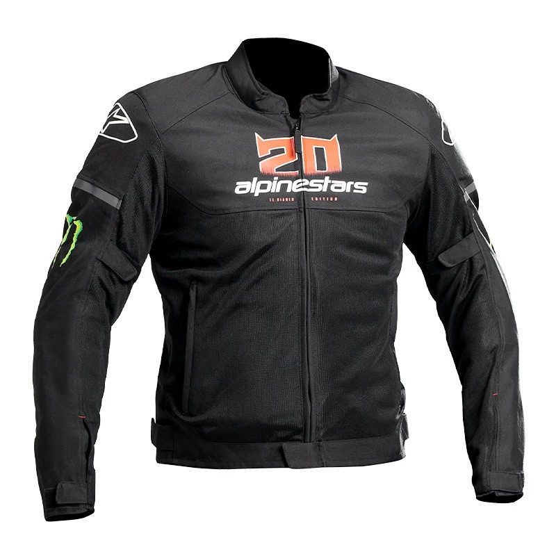 a星alpinestars FQ20联名款夏季网眼骑行服透气防摔机车鬼爪夏季