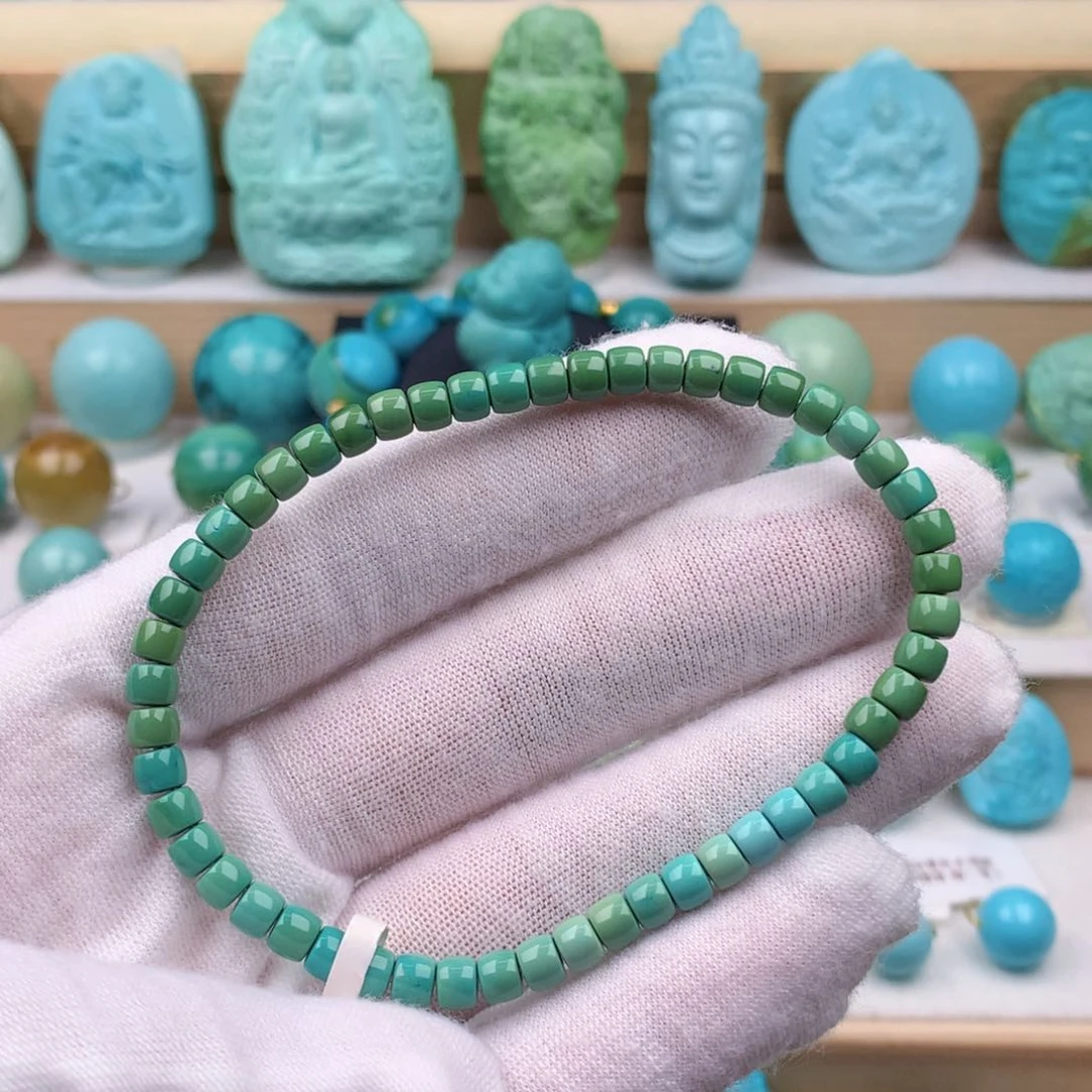 未镶嵌绿松石珠宝奇石4.6mm