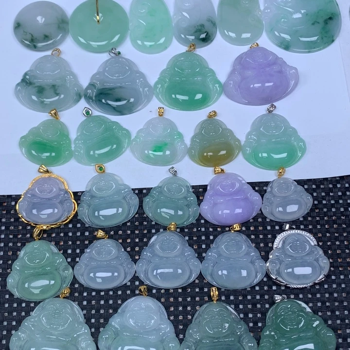 翡翠未镶嵌颈饰天然