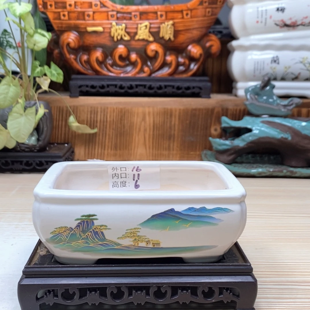 紫砂花盆陶瓷艺术花盆陶瓷