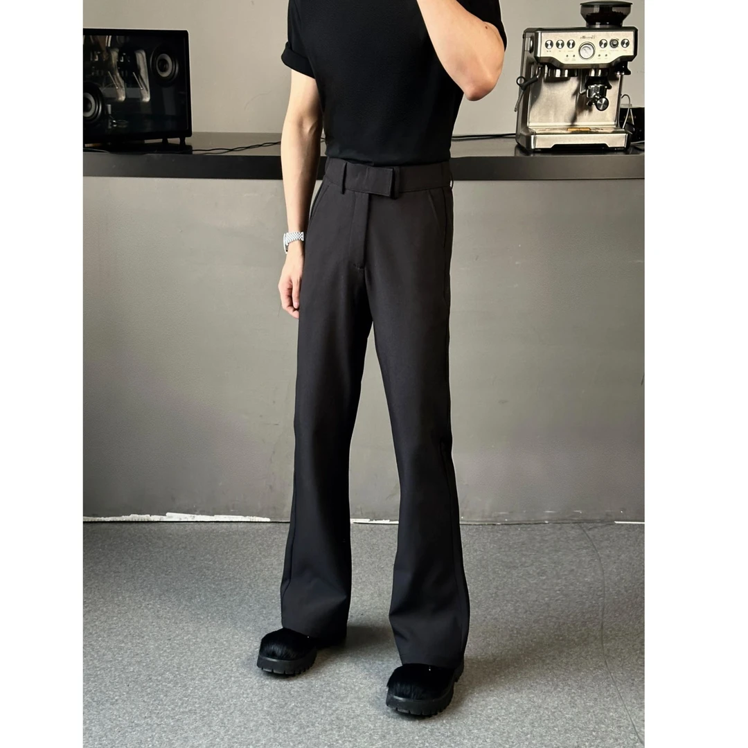 AIXKOM｜秋冬款微喇西裤阔版垂感高腰显瘦西装抖音休闲裤