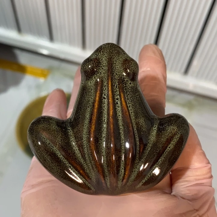 瓷片七厂窑变小青蛙