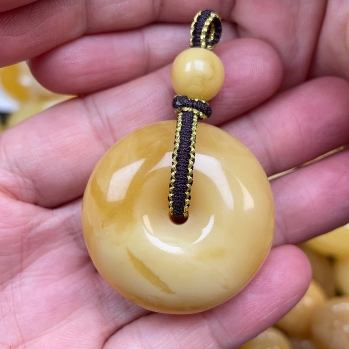 未镶嵌蜜蜡裸石蜜蜡平安扣