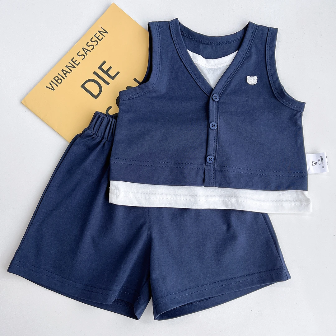 【遇水生花 索罗那冰感速干套装】婴儿装男女童春季新品宝宝E2