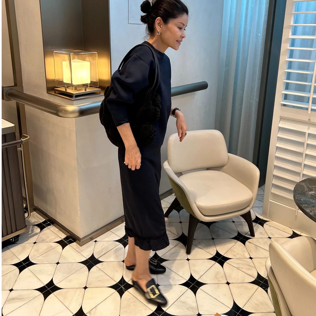 2025夏季新款直筒气质下摆褶皱半身裙长裙时尚休闲显瘦简约长裙