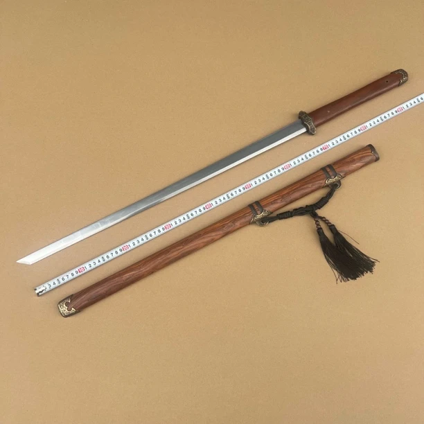 练习款自炼花纹钢唐横刀 未开刃