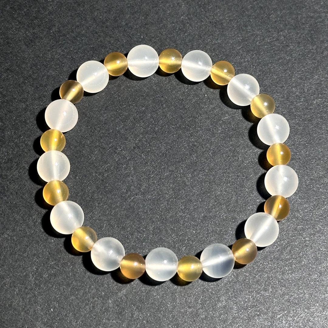 【杨枝甘露】天然香槟玛瑙设计款手串/多样性发货