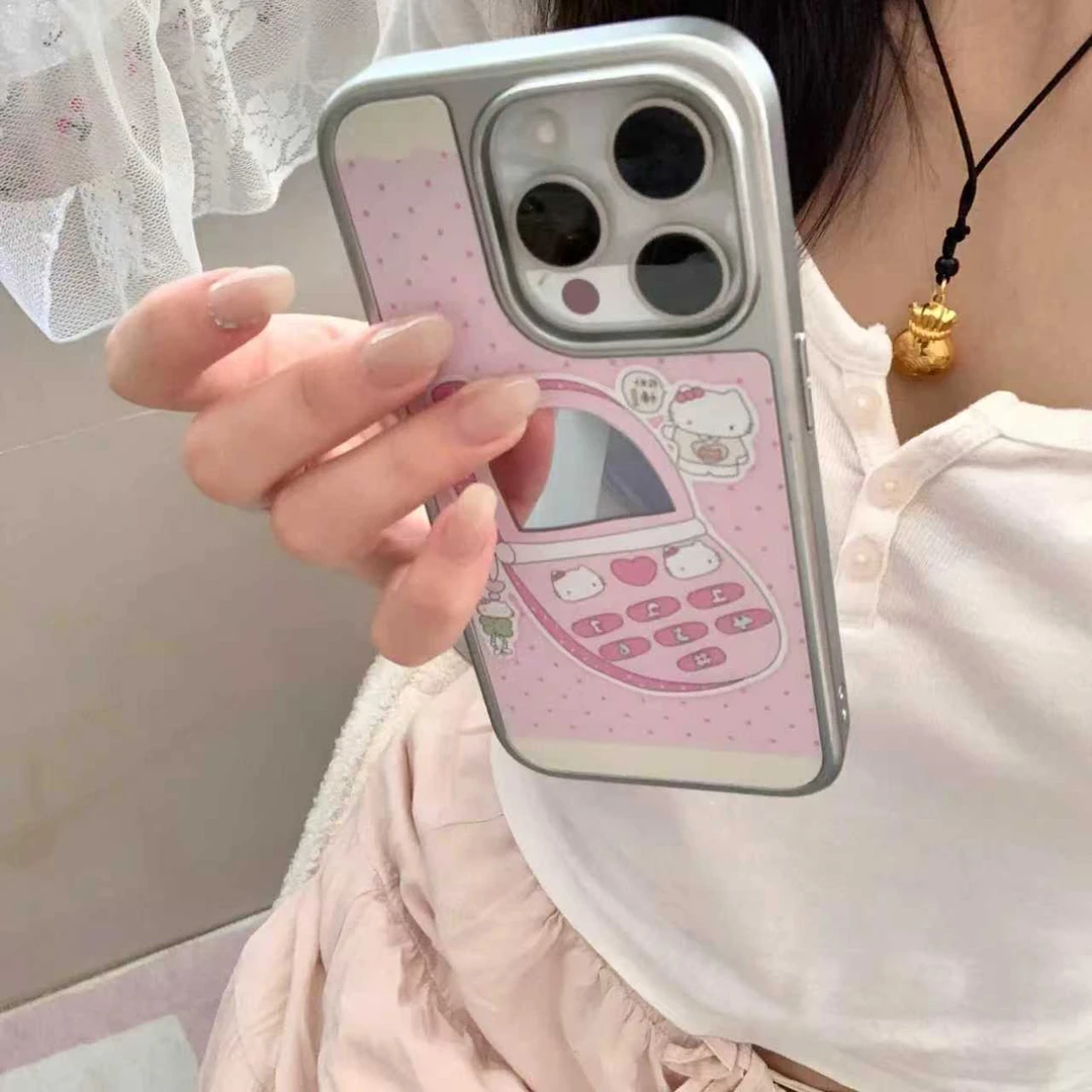 镜面KT适用苹果17手机壳iPhone16Pro/12/15Pro女/14proMax