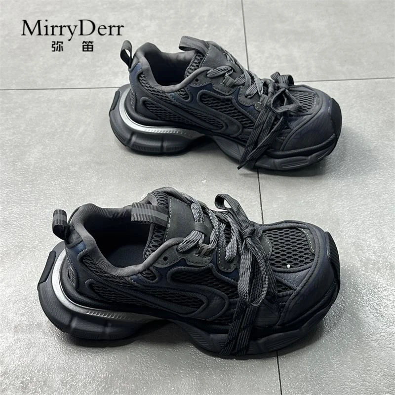 高端厚底百搭老爹女2025新款秋秋休闲百搭跑步阔腿裤女士鞋子运动