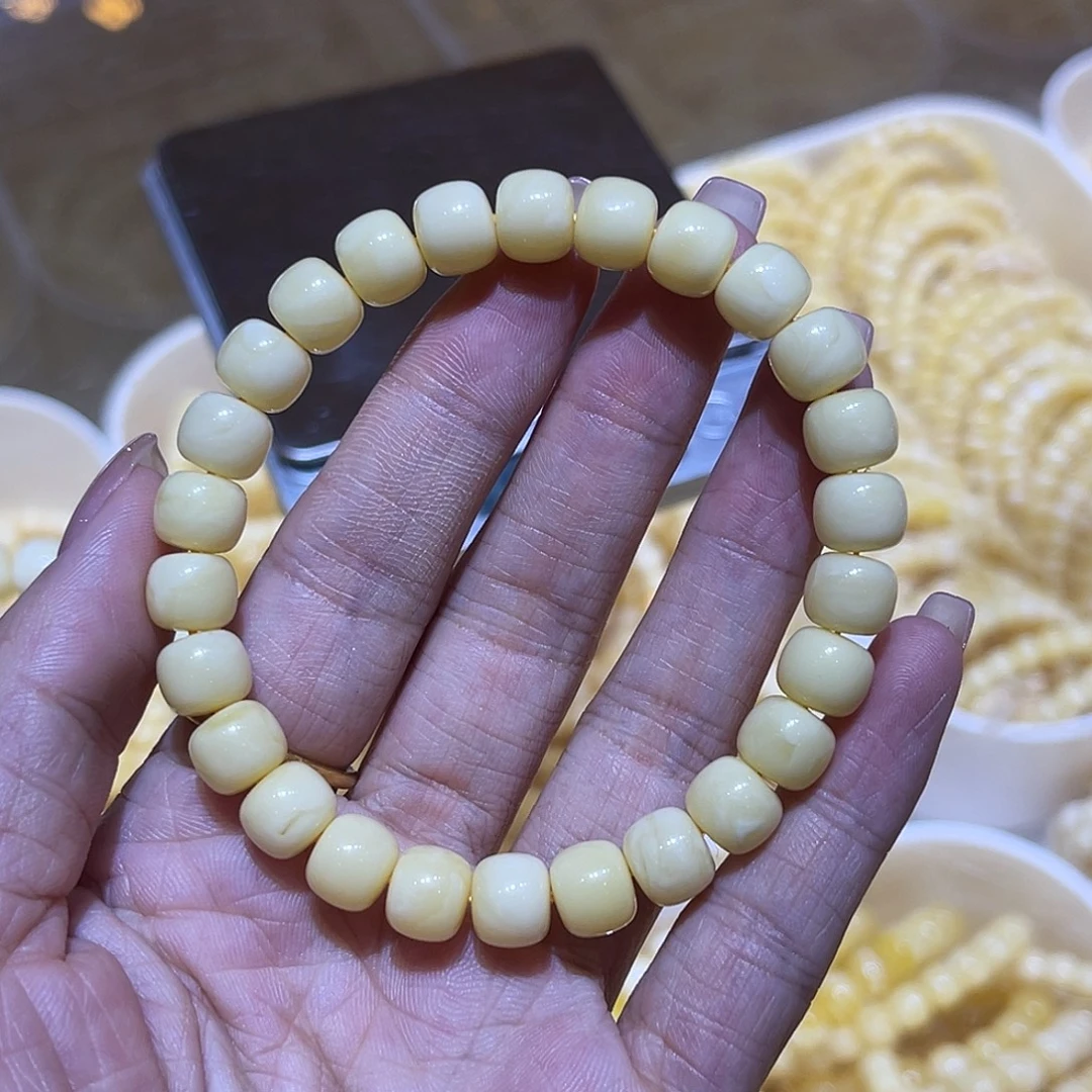 子***辰琥珀未镶嵌手链蜜蜡手串9