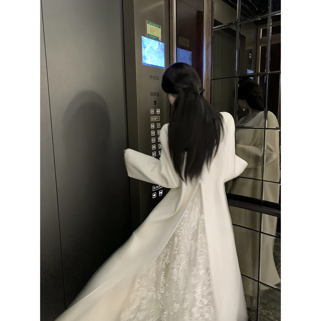【雅乔定制】柏林初雪 长款双面呢羊毛大衣外套女秋冬DYHH-25092023
