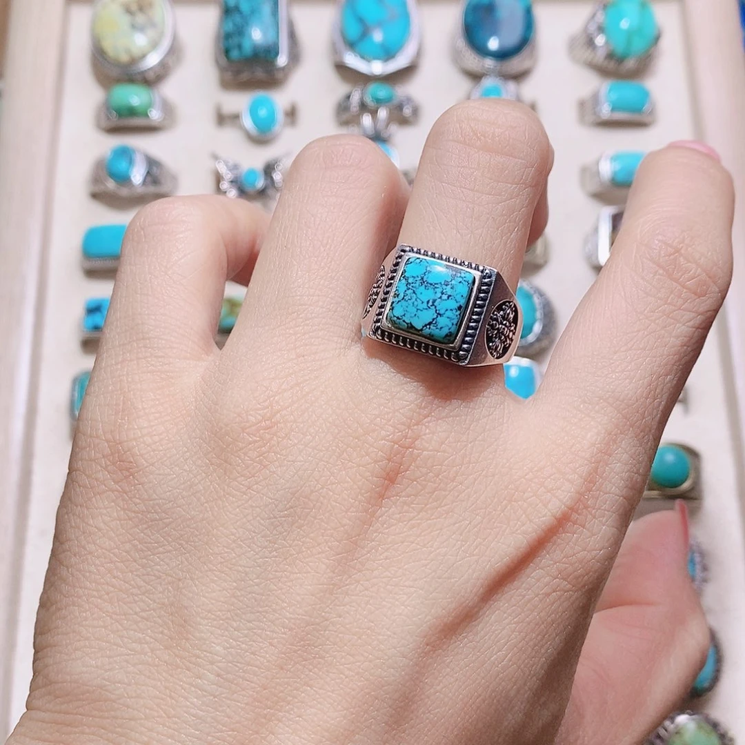 绿松石银S925镶嵌颈饰