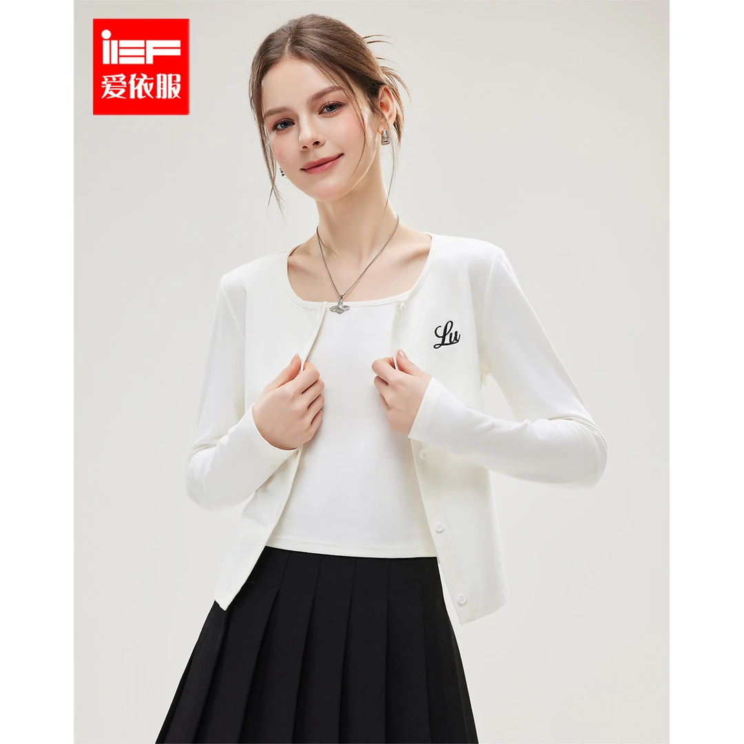 IEF/爱依服2025春季新款韩版简约风设计感两件套上衣欧若风