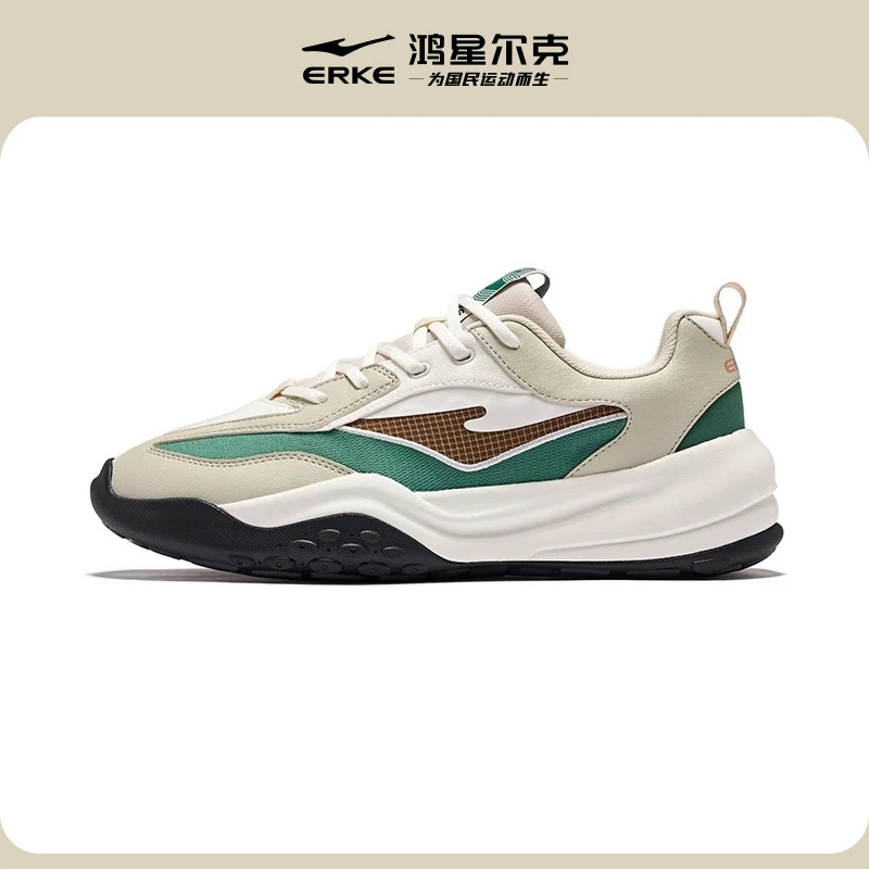 布丁丨鸿星尔克秋季新款百搭老爹鞋时尚厚底复古学院风板鞋休闲鞋