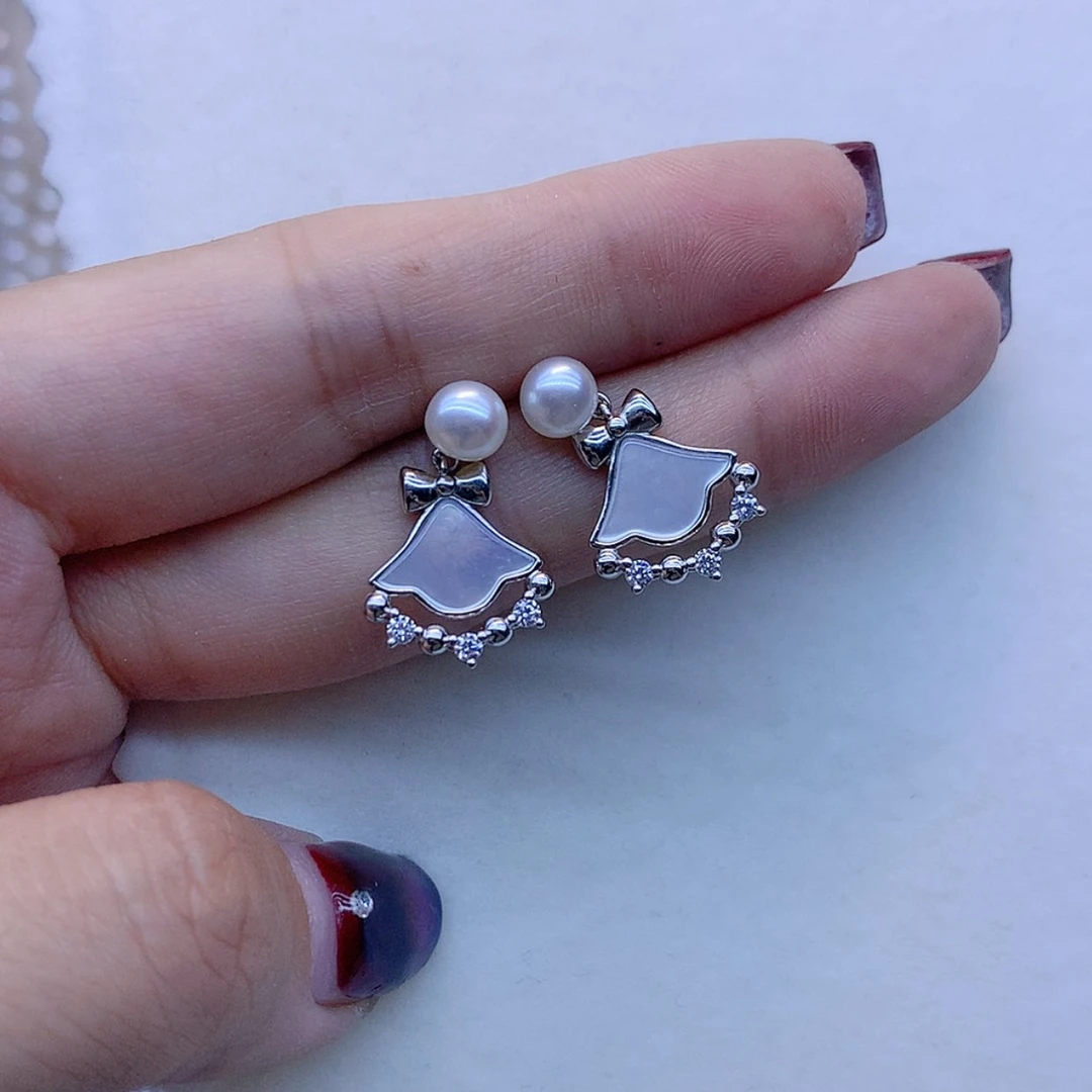 【闪购商品】银S925镶嵌耳饰淡水珍珠