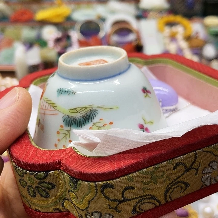 哇***！青花手绘小主人杯子