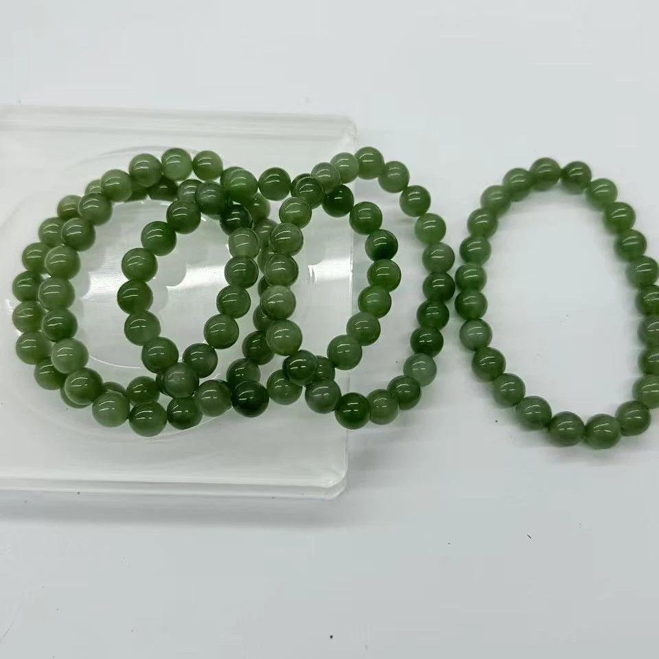 H3001 和田玉碧玉手串多样性发其一