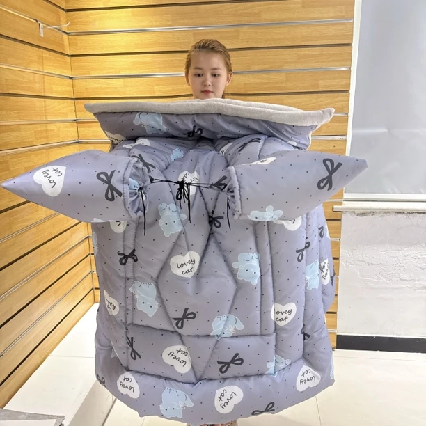 冬季电动车加绒加厚加大挡风被防风防水保暖有收纳扣