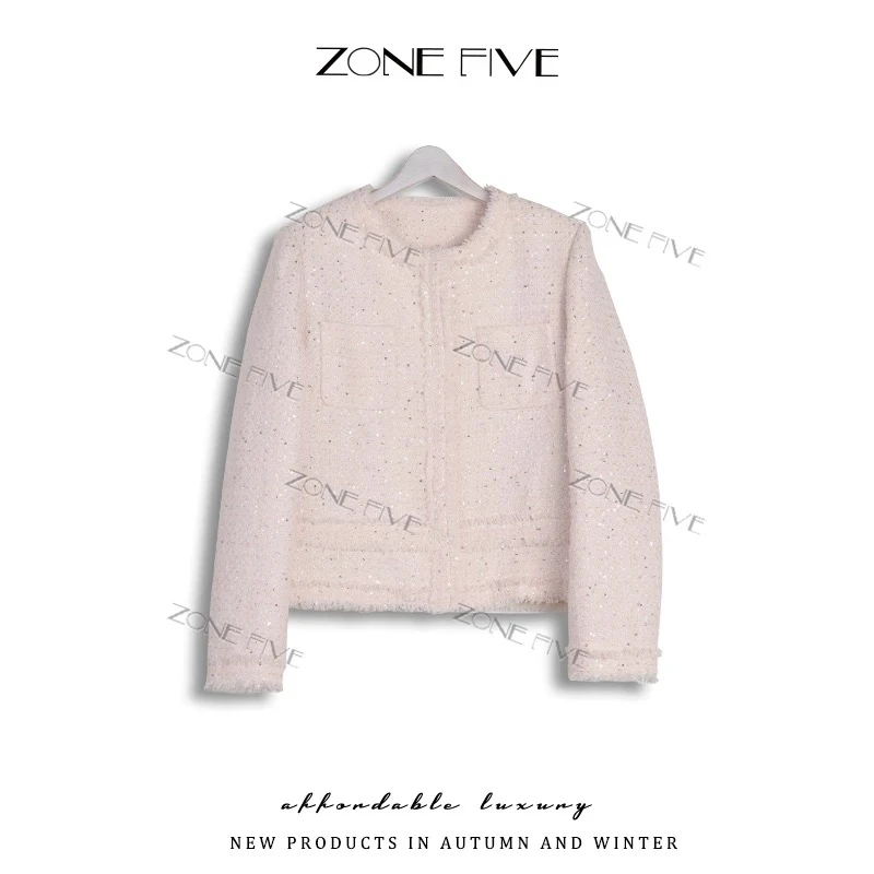 【zonefive】新春羊毛轻奢气质小香风时尚春季外套蓬松95
