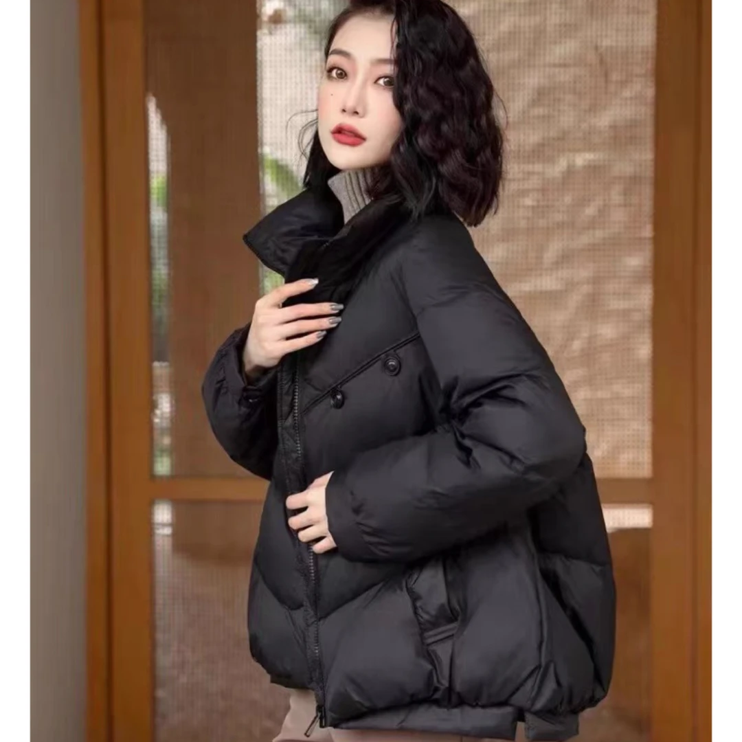 两粒扣羽绒服时尚百搭保暖外套BZ0901