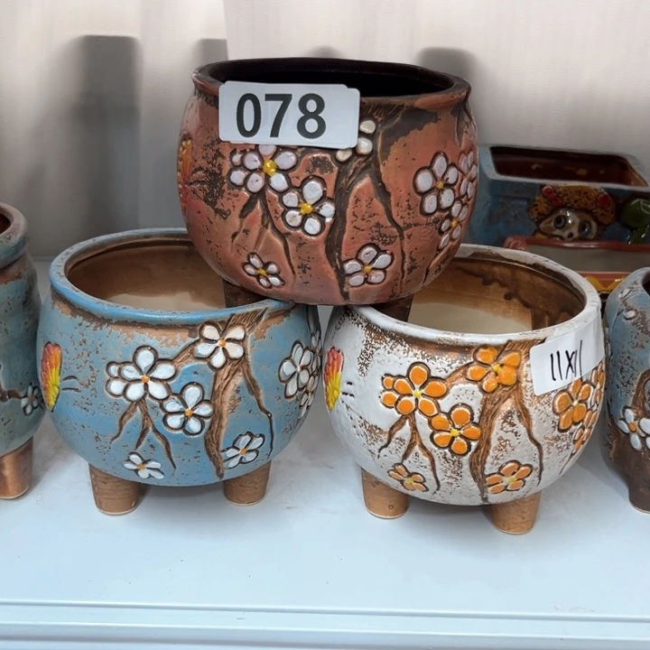 紫砂花盆粗陶材质多肉花盆