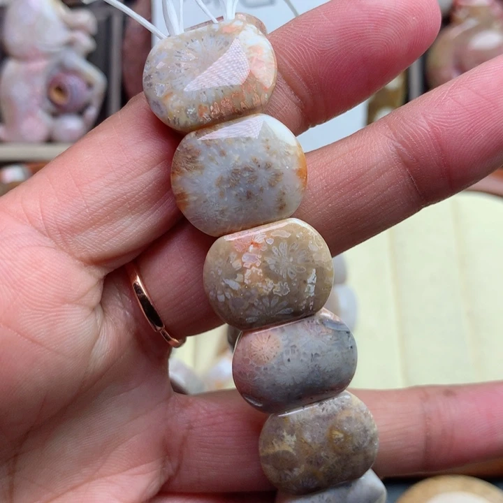 硅化珊瑚（珊瑚玉）颈饰未镶嵌