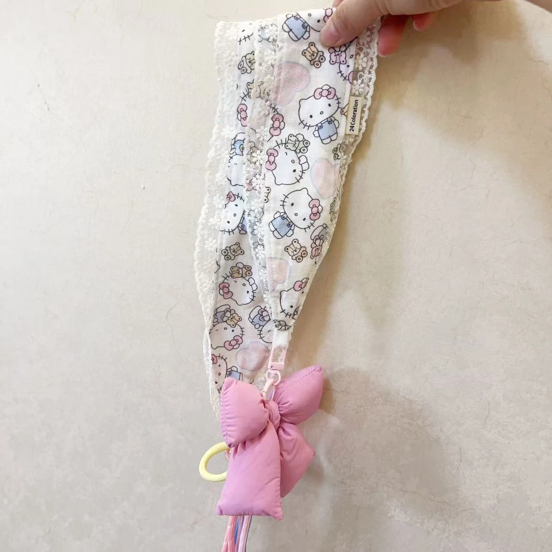 布艺蕾丝花边猫咪手机长链J2054