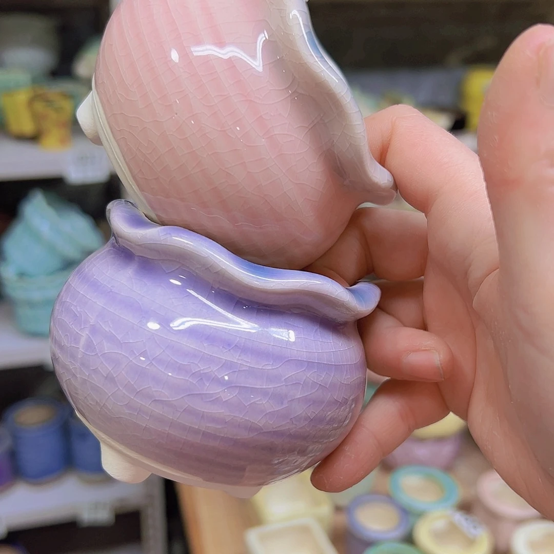 红陶陶瓷花盆当场满12包邮