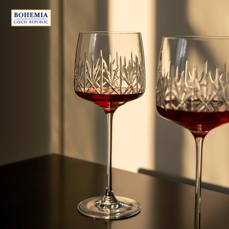 BOHEMIA捷克进口水晶玻璃葡萄酒杯红酒杯手工高脚杯情侣对杯2支