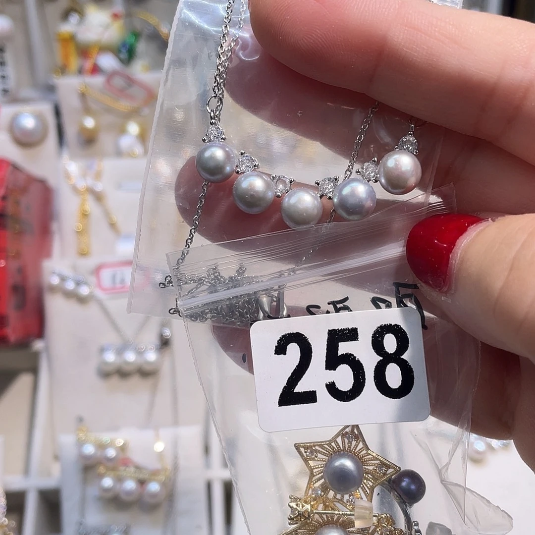 耶***～合金淡水珍珠耳饰