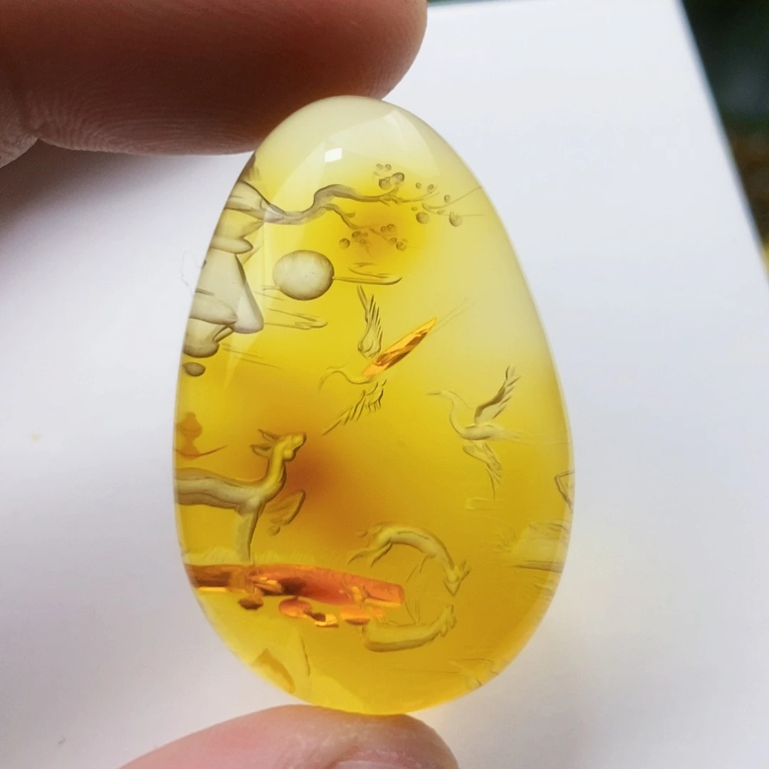 【闪购商品】琥珀（花珀）吊坠(不含链)未镶嵌