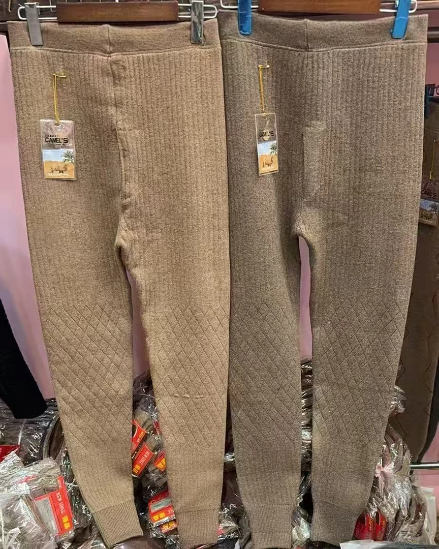 男士保暖打底裤升级抽条款高腰收复双版半无缝蝴蝶针