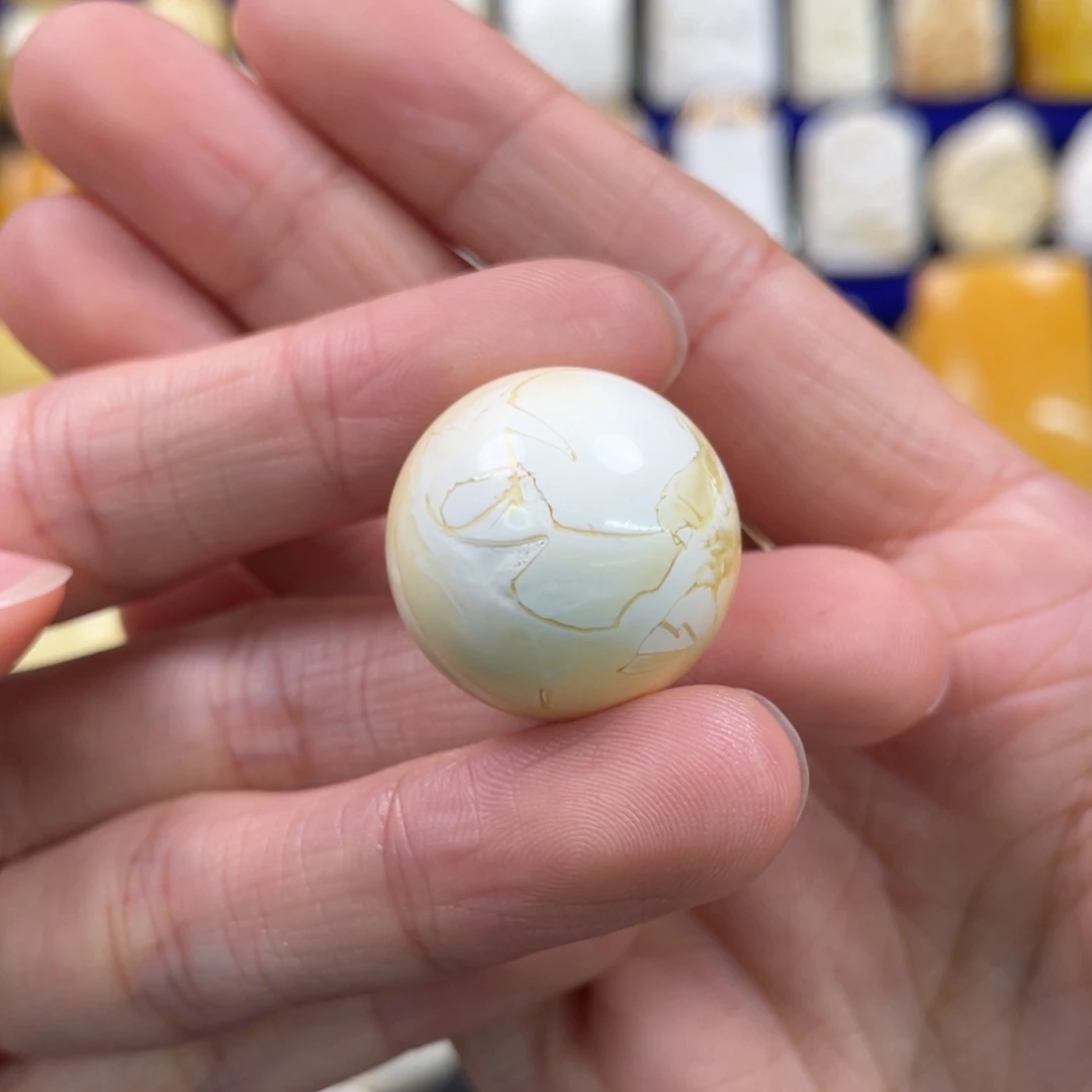 蜜蜡裸石未镶嵌琥珀蜜蜡珠子卡21.8mm