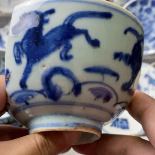 瓷片现代瓷器青花瓷片