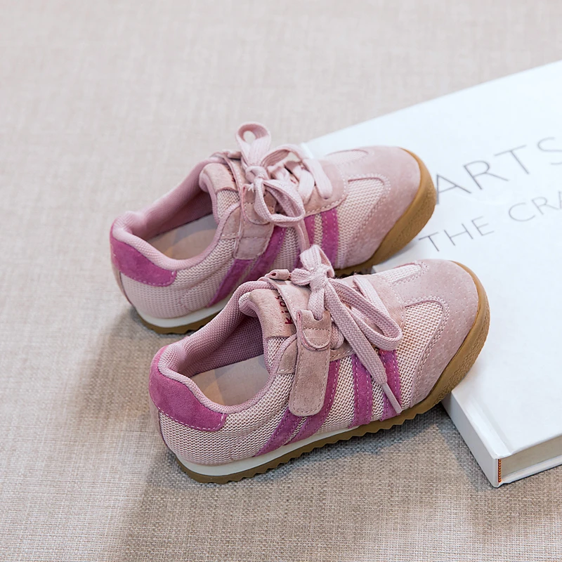 ABC女童鞋子2025春秋新款儿童运动鞋透气女孩跑步鞋小女孩休闲鞋