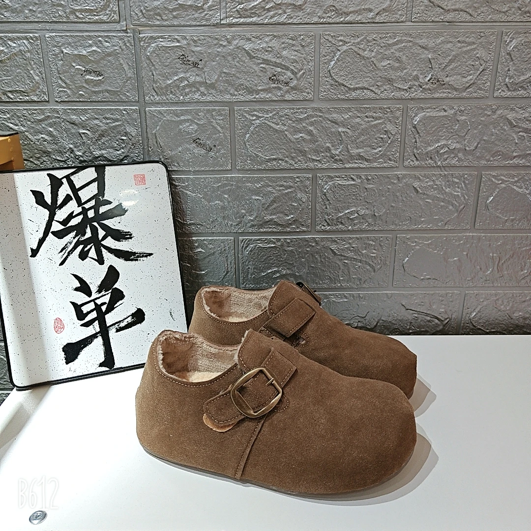 099【加绒】女士厚底内增高软底勃肯鞋女款冬季时尚休闲