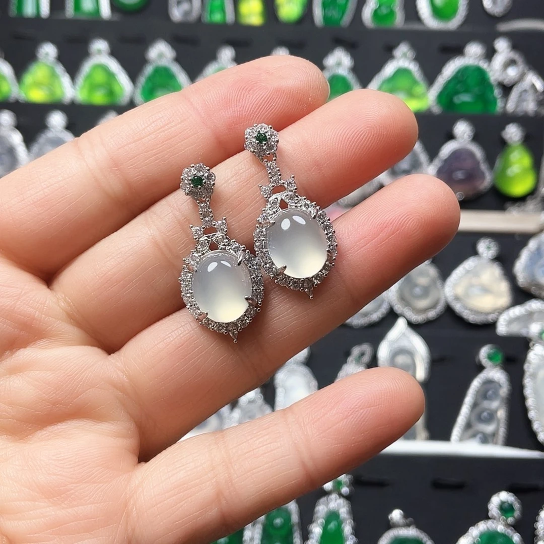 玛瑙/玉髓耳钉合金