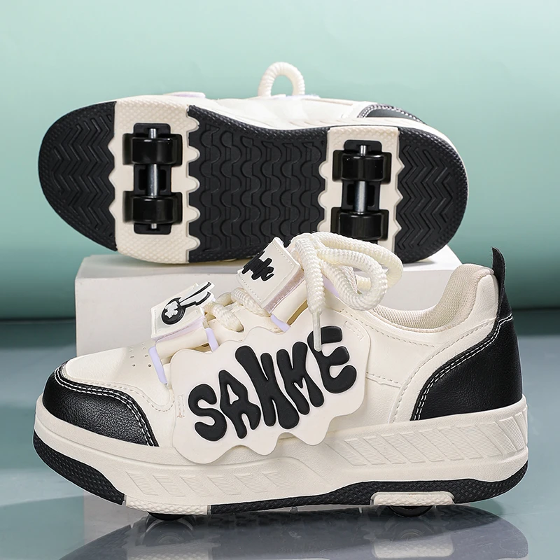 女童暴走鞋2024冬季新款儿童隐形轮滑鞋中大童女孩四轮运动溜冰鞋