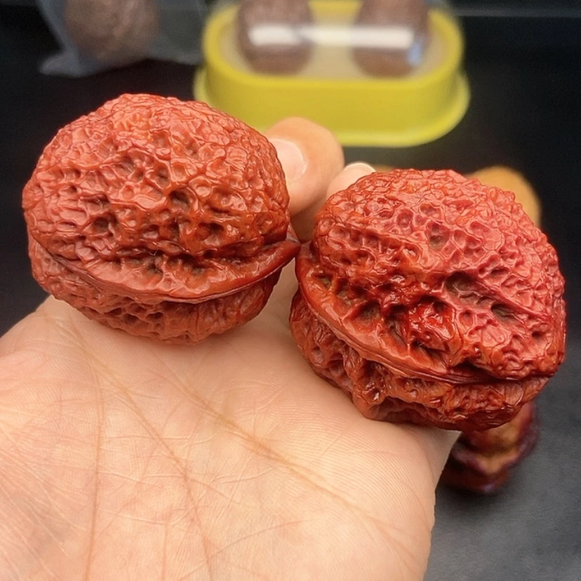 【闪购商品】把件文玩核桃41尺 饕餮金蟾55克