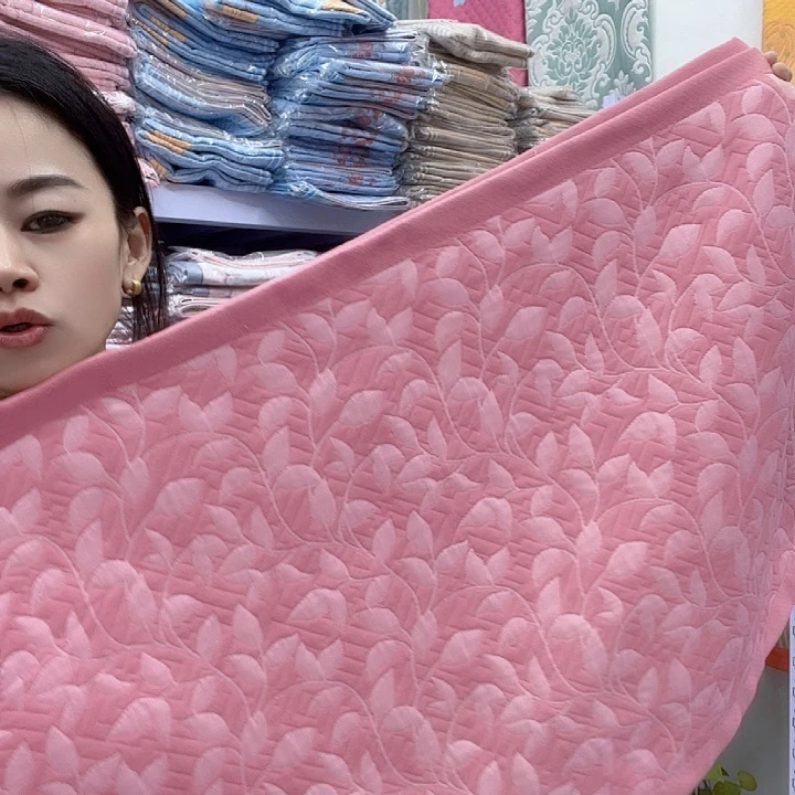 棉粉色小树叶纯棉