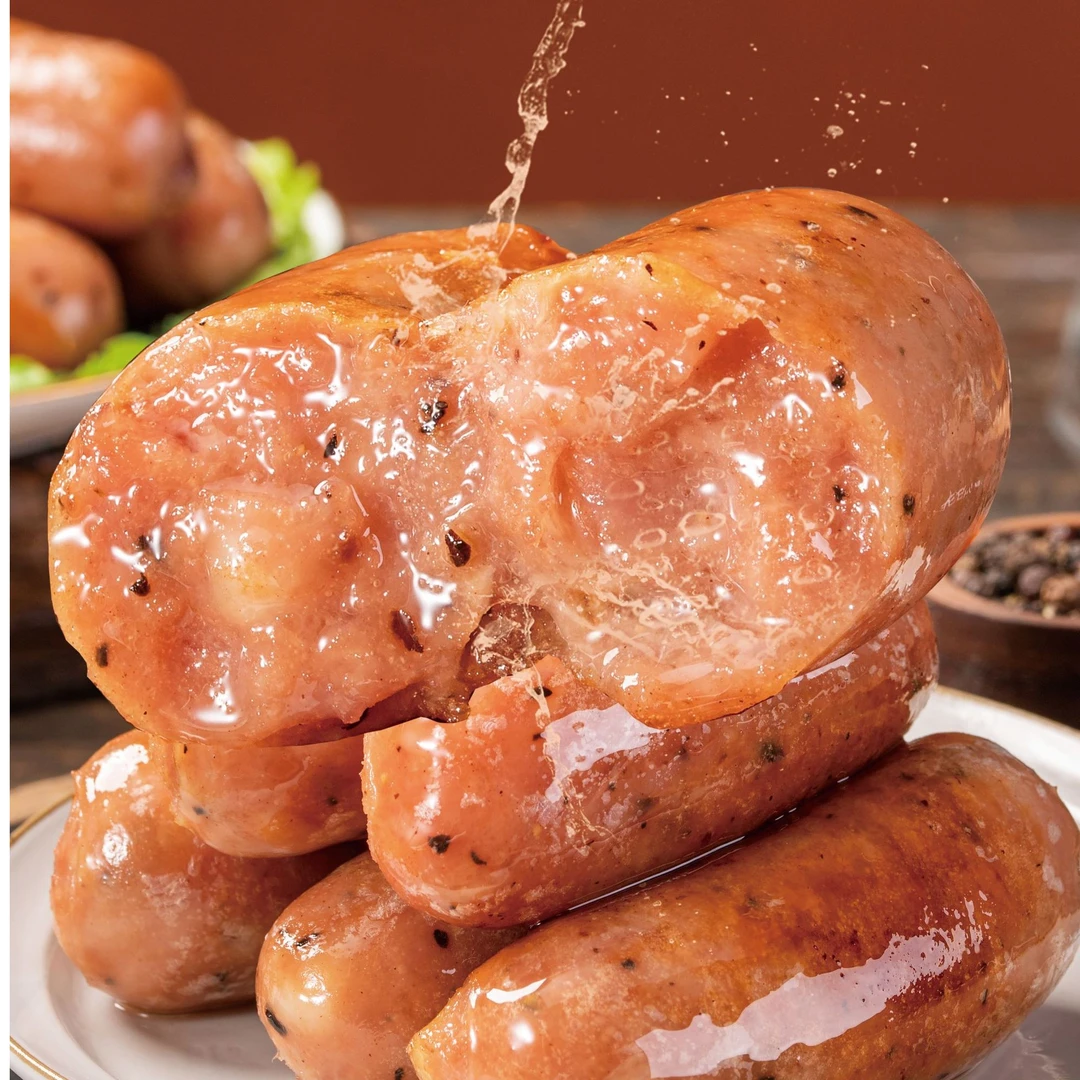 福藤爆汁烤肠黑猪肉烤肠肉肠纯肉香肠地道台式火腿肠黑胡椒肠玉米