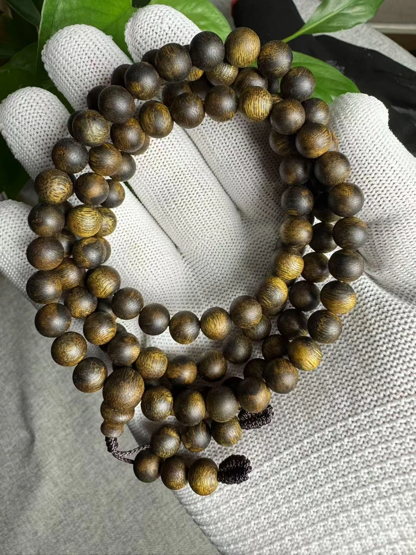 棋楠沉香单圈手串（乌身）8mm 多样性发一条