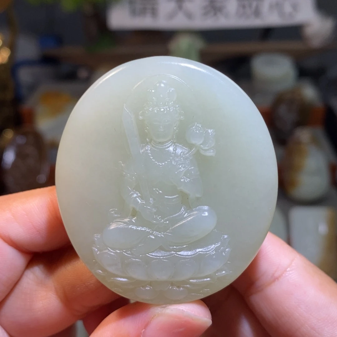 颈饰未镶嵌和田玉虚空藏菩萨