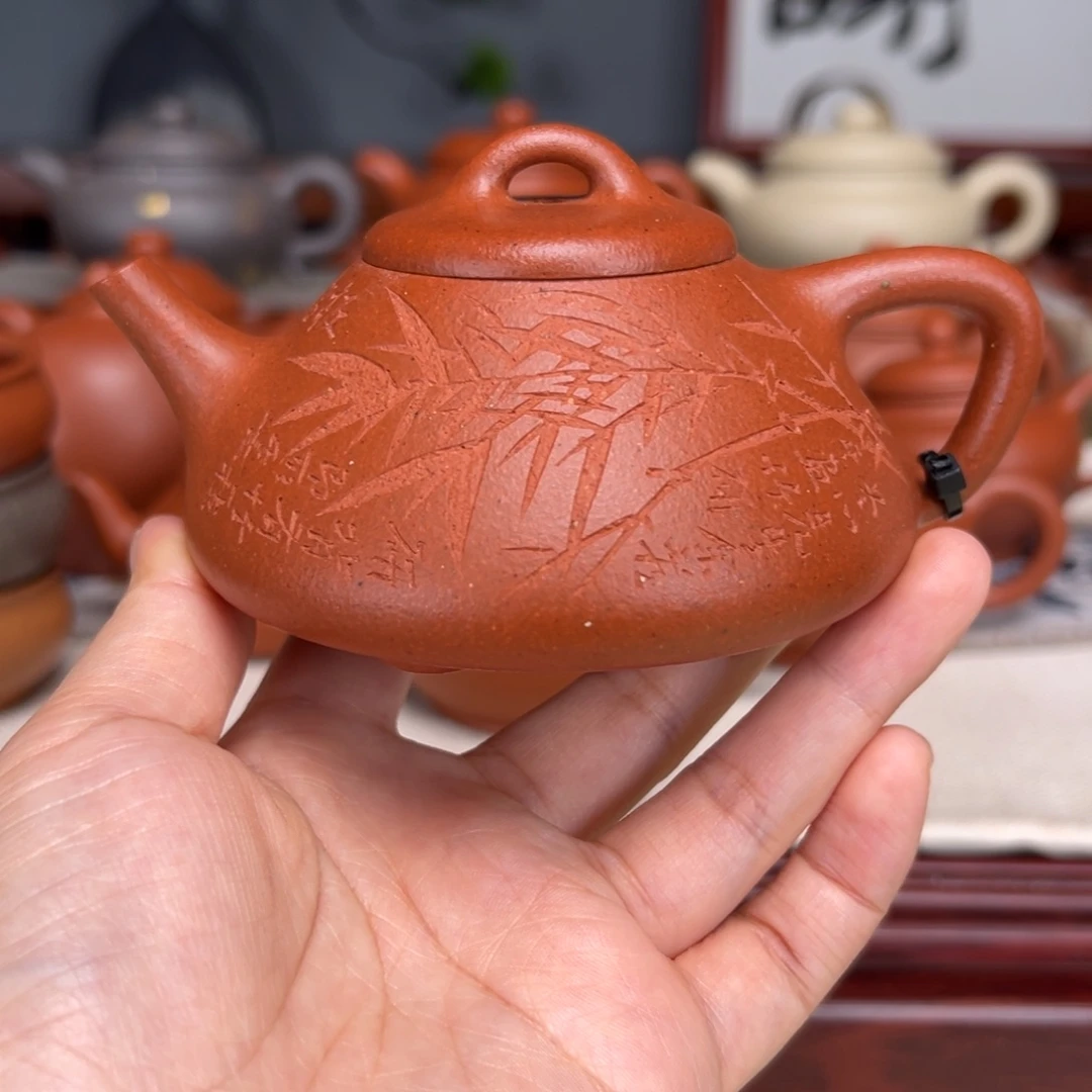 紫砂茶壶宝山红泥200