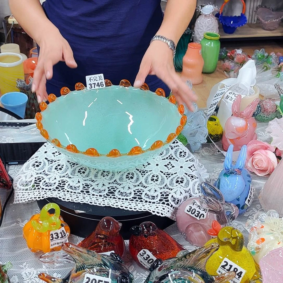 果盘 家悦琉璃工艺品不完美