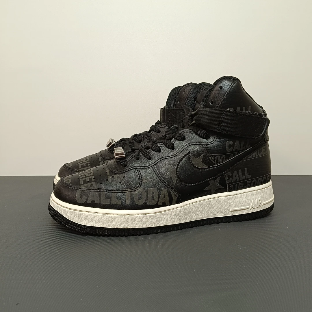 42码/90新 Nike空军一号黑灰无原装鞋垫 正品无原盒 公价一四九九